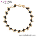 74993 Xuping fashion jewelry,18k gold color chaim multi color stone bracelet designs for girls in wholesale